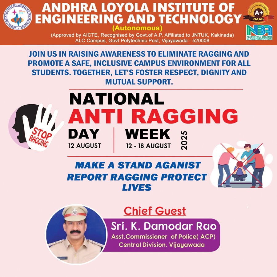 Awarness programme on Anti Ragging on the occassion of National AntiRagging Week