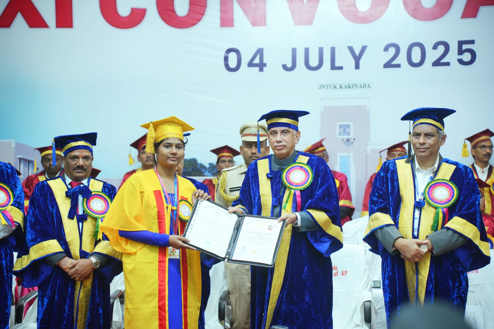 PDN Satya Sree (20HP1A1209) Won Gold Medal for being topper in IT among all JNTUK affiliated colleges