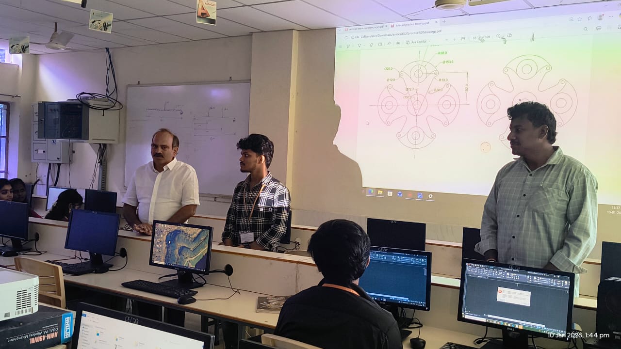 One Week Workshop on AUTOCAD Software for II B.Tech Students
