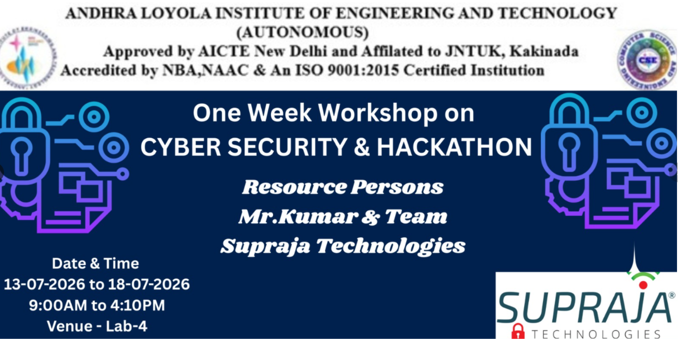 One week workshop on Cyber Security & Hackathon 